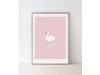 Plakat dziecięcy 30x42 Pink swan FUNKYBOX