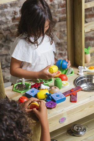 Lekkid, drewniane magnetyczne klocki konstrukcyjne- Jedzenie