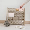 3 Sprouts Stojak na Książki Recycled Checkerboard Beige
