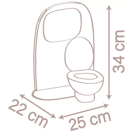 SMOBY Baby Nurse Dwustronna Toaleta Łazienka Dla Lalki z Akcesoriami