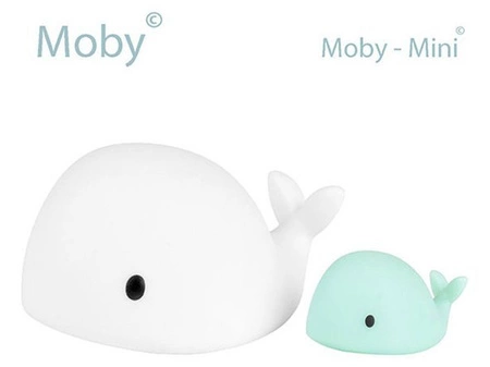 Lampka Nocna LED wieloryb Moby Mini Zielona FLOW AMSTERDAM