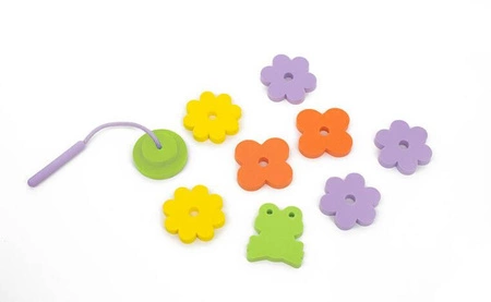 QUUT Zestaw piankowych naklejek do kąpieli z wędką Frog pond