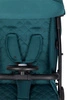 Easywalker Jackey Kompaktowy, samoskładający się wózek spacerowy z torbą transportową Teal Green