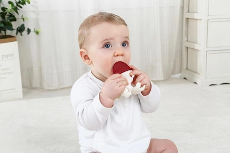 Mombella Gryzak Zabawka Ośmiornica Chimney Red