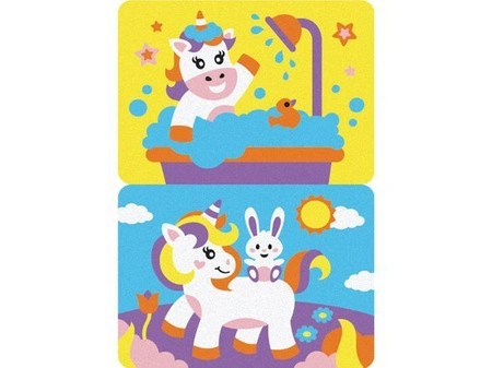 Zestaw do kolorowania piaskiem Jednorożce 5l+ SABBIARELLI