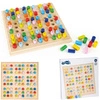 Tęczowe sudoku, małe drewniane walce, small foot - zabawki edukacyjne
