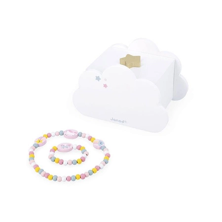 Janod Szkatułka na biżuterię z lusterkiem, naszyjnikiem i bransoletką Jednorożce 3+