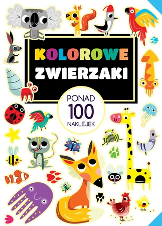 Kolorowe zwierzaki ponad 100 naklejek