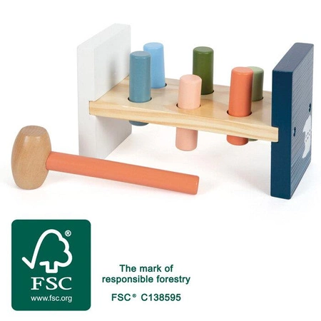 Gra przebijanka z młotkiem drewniana Arktyka Small Foot 12452