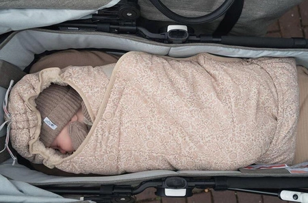 Lodger Wodoodporny wielofunkcyjny otulacz śpiworek z polarowym wnętrzem jasnobeżowy Folklore Taslon Birch