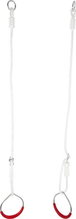 Drewniana huśtawka deska, drążek i koła gimnastyczne 3w1 11908-Small Foot, zabawy w plenerze