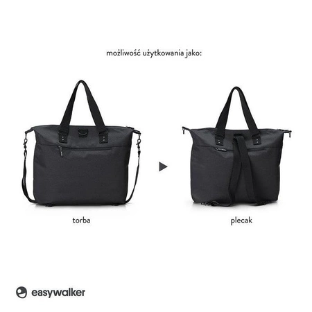 Easywalker Torba do wózka z przewijakiem i organizerem Jet Black uniwersalna