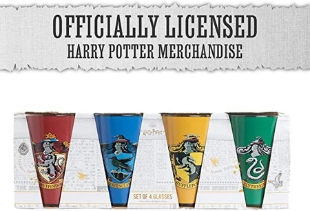 Zestaw 4 szklanek Harry Potter
