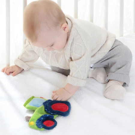 Przytulanka komforter Traktor szeleścik szmatka gryzak dla dzieci sigikid