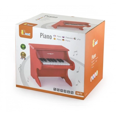 Moje pierwsze pianinko Viga czerwone