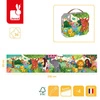 Puzzle panoramiczne w walizce Dzikie zwierzęta 36 elementów 4+, Made in France, Janod
