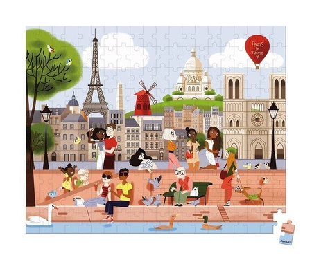 Puzzle w walizce Paryż 200 elementów 7+ Made in France, Janod