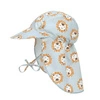 Lassig Czapka przeciwsłoneczna z daszkiem i osłoną karku UV80 Splash & Fun Lew powder blue, rozm. 50/51