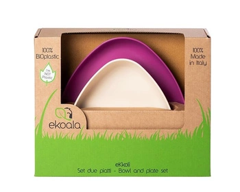 eKoala Miseczka i Talerzyk Purple BIOplast