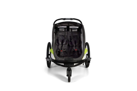 Hamax - Przyczepka rowerowa BREEZE, podwójna - White/green