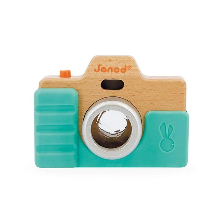 Drewniany aparat fotograficzny z dźwiękiem i lampą błyskową 18 m+, Janod