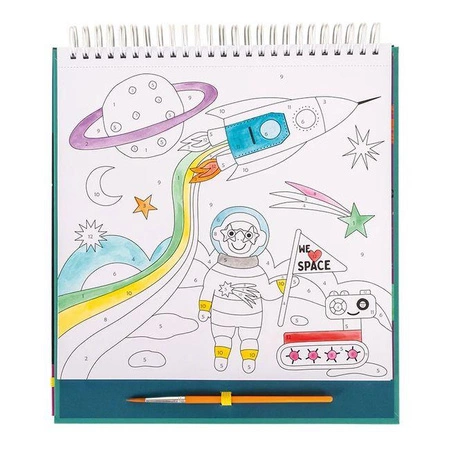 Kosmos Kolorowanki Maluj po Numerach z Farbkami