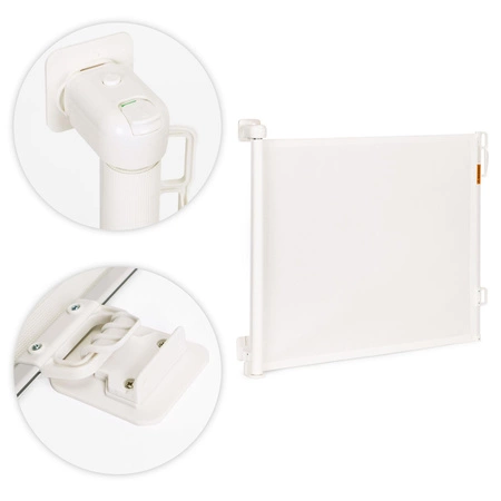 Bramka barierka roleta 150 cm ochronna zabezpieczająca na schody i drzwi - beżowa ECOTOYS