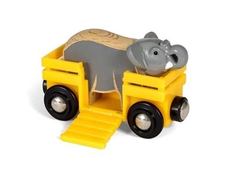 BRIO World Wagon ze Słoniem Safari