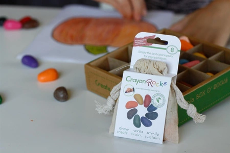 Kredki Crayon Rocks w bawełnianym woreczku - 8 kolorów