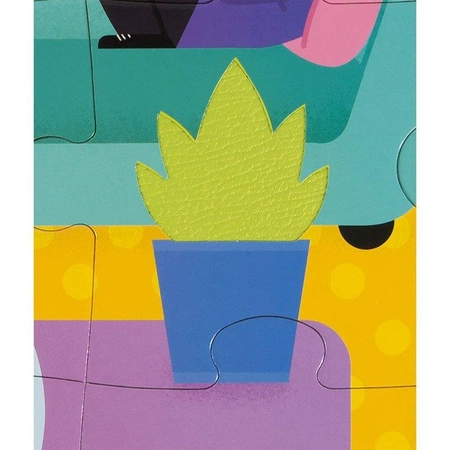 Puzzle sensoryczne 20 elementów Zwierzęta domowe, Janod