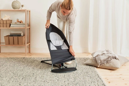 BABYBJORN - leżaczek BALANCE SOFT COTTON/JERSEY - Szary / Szary