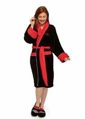 Szlafrok damski Przyjaciele - Central Perk czarno-czerwony bez kaptura