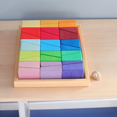 Układanka Ukośne Bloki, kolorowe, 3+, Grimm's