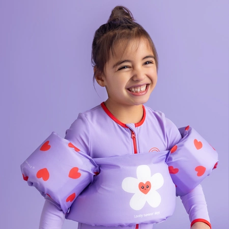 The Swim Essentials Puddle Jumper 2-6 lat Lila Hearts 2023SE512