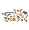 Zestaw drewnianych pieczątek Farma 18592-Melissa & Doug, stempelki