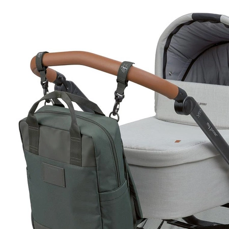 Lassig Green Label Plecak dla mam kwadratowy z akcesoriami Vividal Backpack dark olive