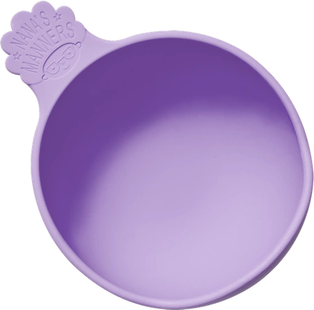 Nana's Manners PURPLE Miska silikonowa z przyssawką i uchwytem