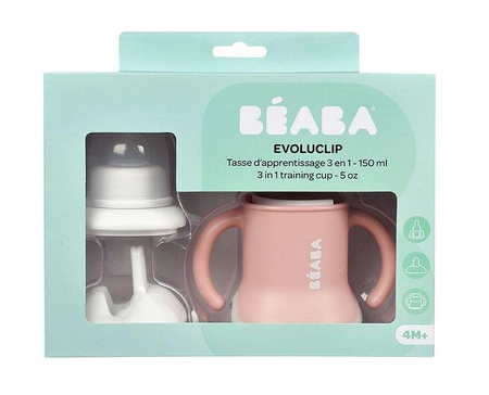 Beaba Kubeczek ewolucyjny treningowy 3 w 1 old pink