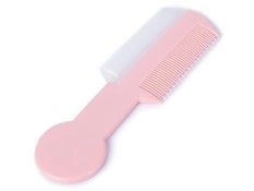 Grzebień z miękkimi i twardymi ząbkami Różowy 0m+ POUPY