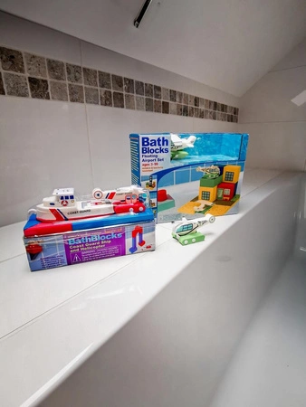 Zabawka do kąpieli BathBlocks - Straż przybrzeżna z helikopterem 11 el.