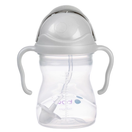 Bidon ze słomką 240 ml, szary, b.box