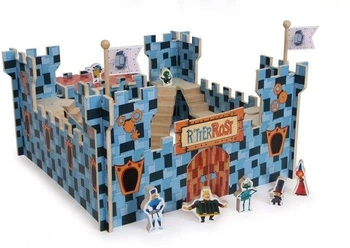 Drewniany zamek obronny, Przygoda, 6381-small foot, zabawki dla chłopców