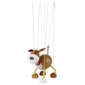 Drewniana marionetka, Piesek Łatek, 51755-goki, zabawki drewniane