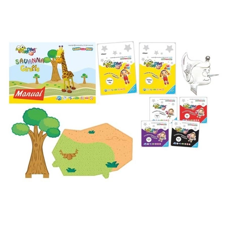 Jumping Clay | Zestaw kreatywny Sawanna - Żyrafa
