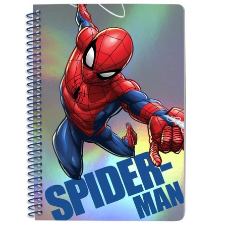 Notatnik A5 z metalizowaną okładką Spiderman MV15907