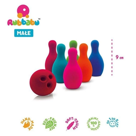 Rubbabu Zestaw do gry w kręgle sensoryczny mały