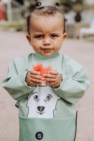 Baby Livia Śliniak z rękawkami Mint Miś 303-10