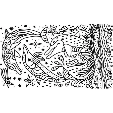 Zestaw kreatywny Magiczne kolorowanki wodne Ocean 7+, Janod