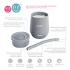 EZPZ Silikonowy kubeczek ze słomką Mini Cup + Straw Training System 120 ml + 2 słomki GRATIS szary