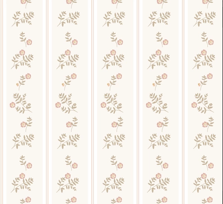 Tapeta French Cottage Flowers Beige